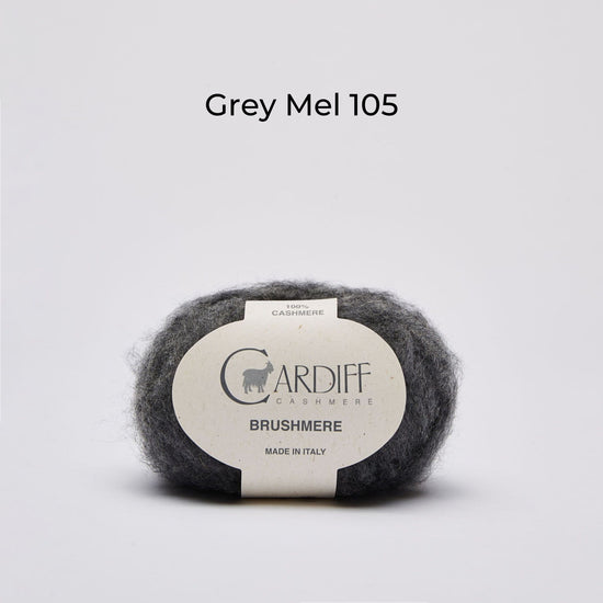 Wollknäuel Kaschmirwolle von Cardiff Brusmehre, Farbe Anthrazit, Grey Mel 105