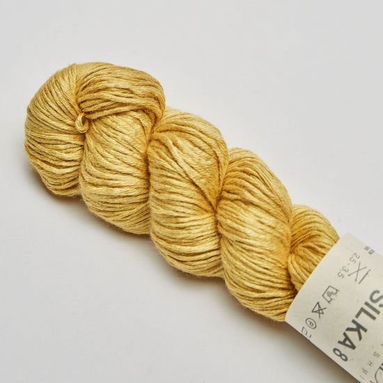 Wollstrang, Kaschmirwolle mit Seide, SILKA 8, Farbe Goldgelb 12