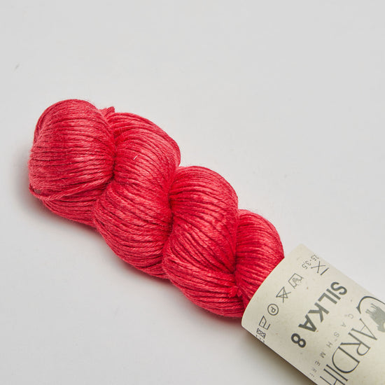 Wollstrang, Kaschmirwolle mit Seide, SILKA 8, Farbe Rot 14