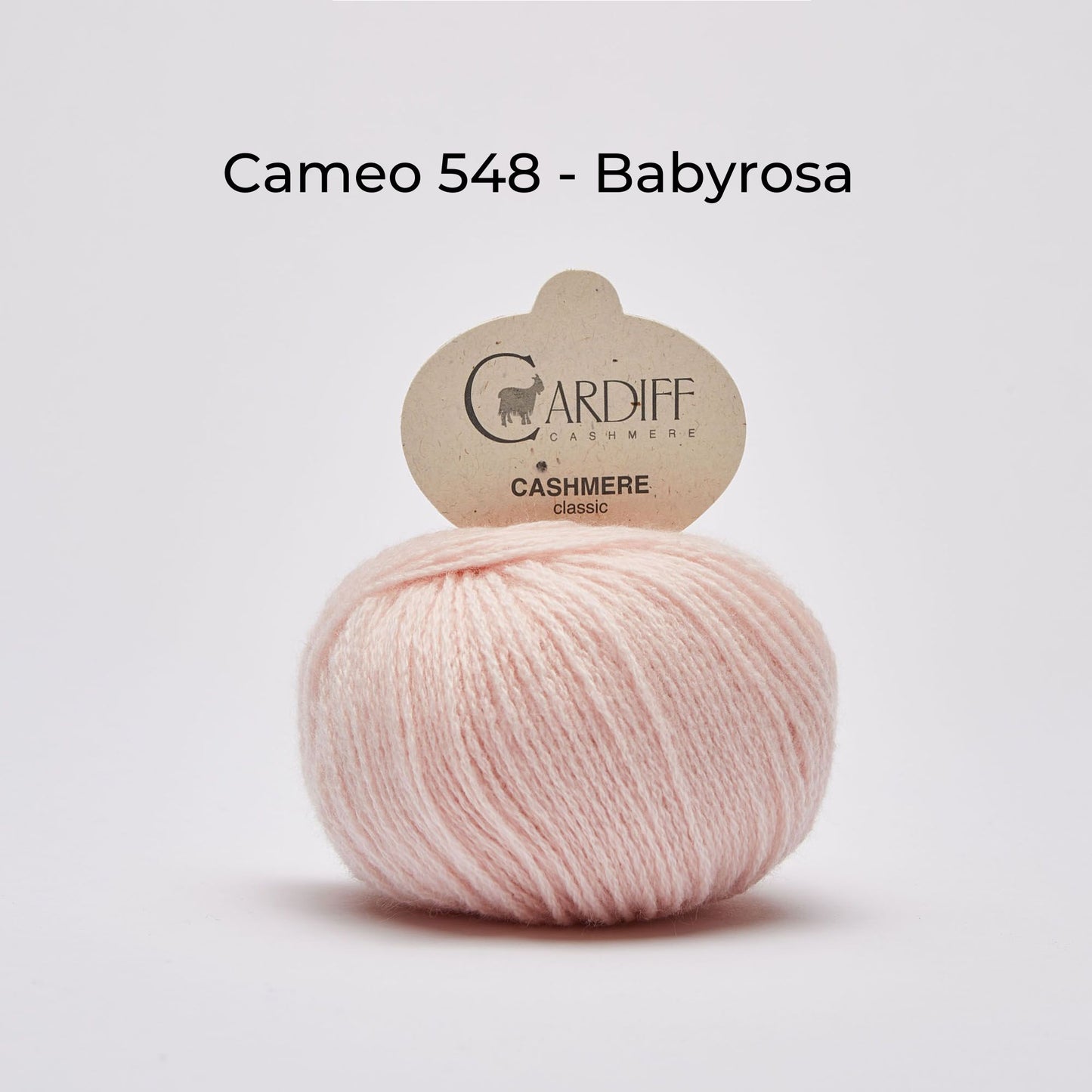 Wollknäuel, Cardiff Cashmere Classic, Farbe Cammeo 548, Babyrosa