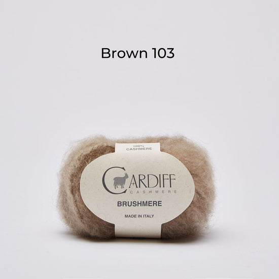 Wollknäuel Kaschmirwolle von Cardiff Brusmehre, Farbe Taupe, Brown 103