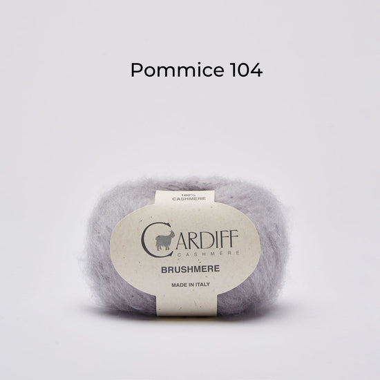 Wollknäuel Kaschmirwolle von Cardiff Brusmehre, Farbe Silbergrau, Pomice 104