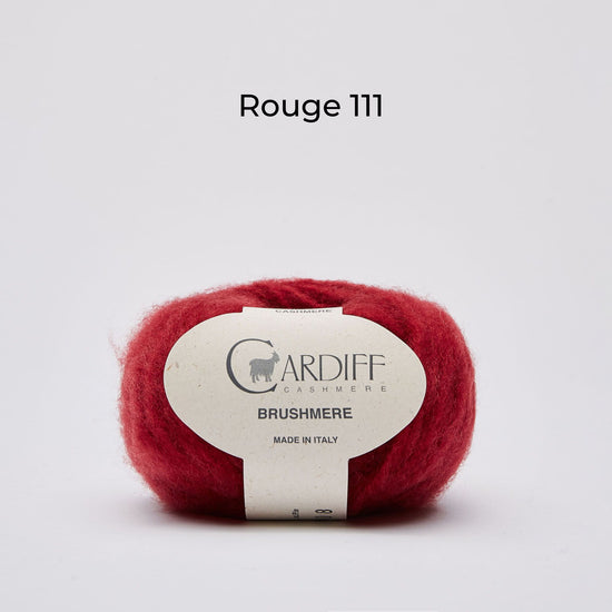 Wollknäuel Kaschmirwolle von Cardiff Brusmehre, Farbe Rot, Rouge 111