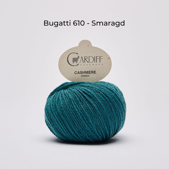 Wollknäuel Kaschmirwolle von Cardiff Cashmere Classic, Farbe Smaragd 610