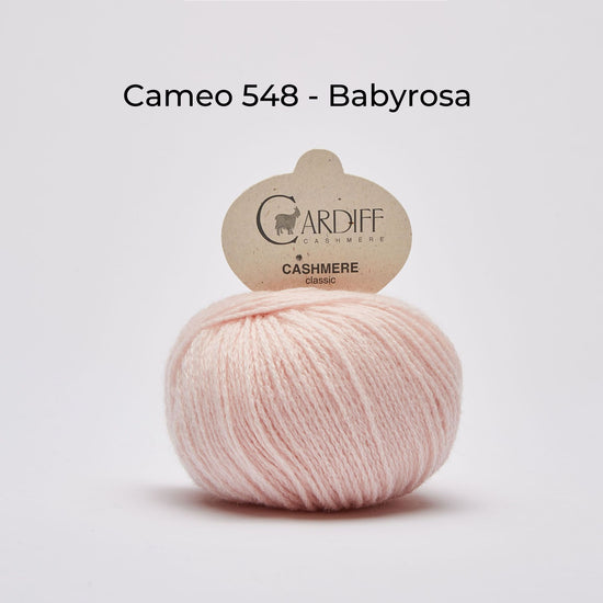 Wollknäuel Kaschmirwolle von Cardiff Cashmere Classic, Farbe Babyrosa 548