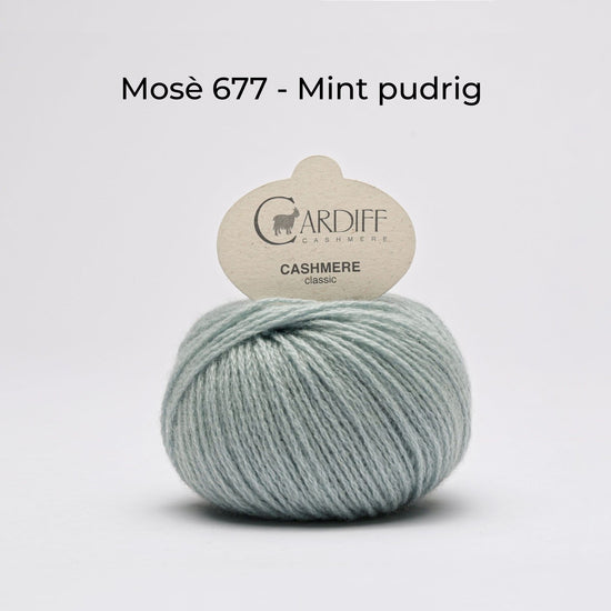 Wollknäuel Kaschmirwolle von Cardiff Cashmere Classic, Farbe Mint pudrig 677