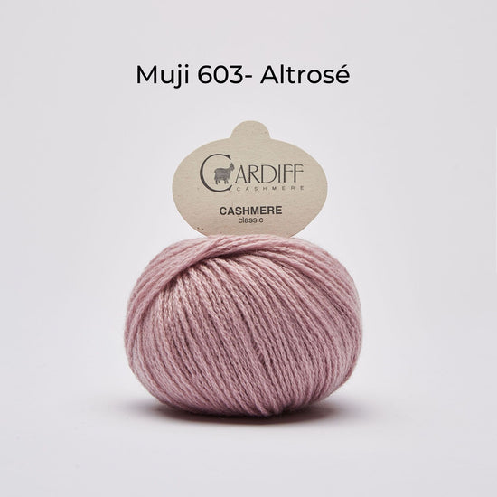 Wollknäuel Kaschmirwolle von Cardiff Cashmere Classic, Farbe Altrosé 603