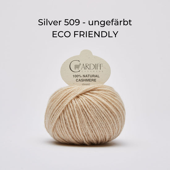 Wollknäuel Kaschmirwolle von Cardiff Cashmere Classic, Farbe Beige 509