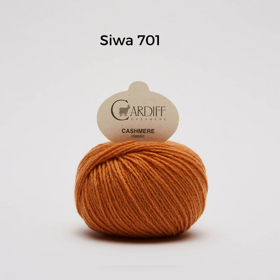 Wollknäuel, Cardiff Cashmere Classic, Farbe Bitterorange, Siwa 701