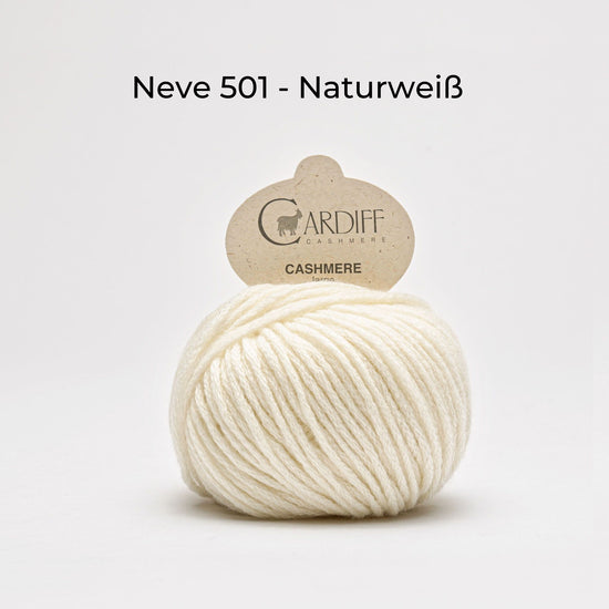 Wollknäuel Kaschmirwolle von Cardiff Cashmere Large, Farbe Naturweiß 501