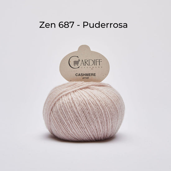 Wollknäuel, Cardiff Cashmere Classic, Farbe Zen 687, Puderrosa