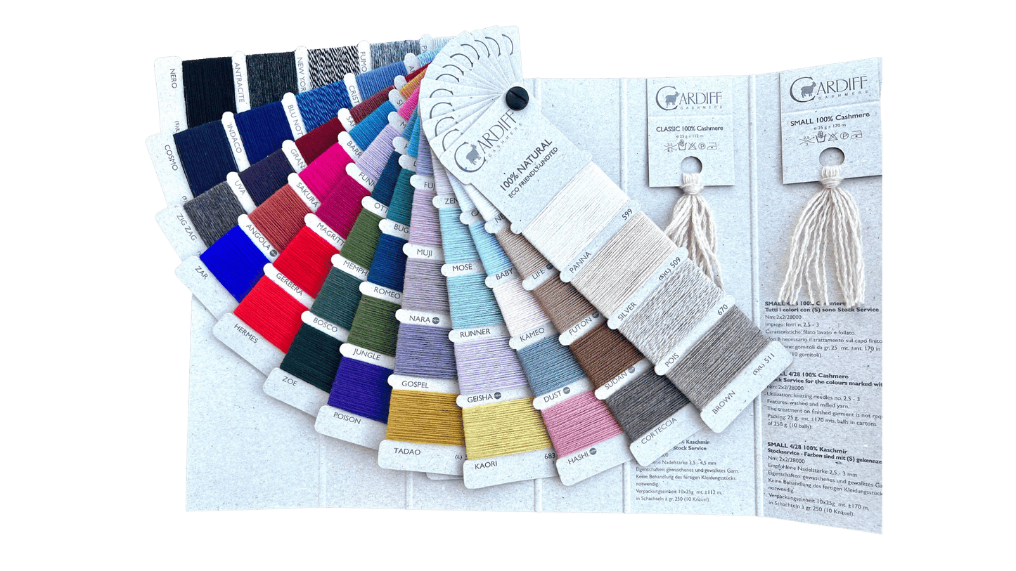 Color card cashmere yarns