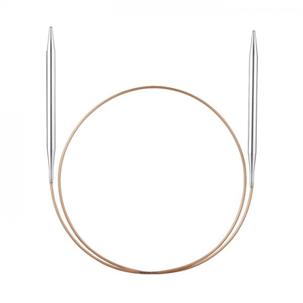 Circular needle with brass tip